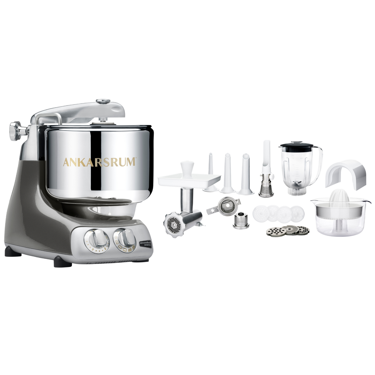 Ankarsrum Küchenmaschine Allrounderset mit Deluxe Zubehörset