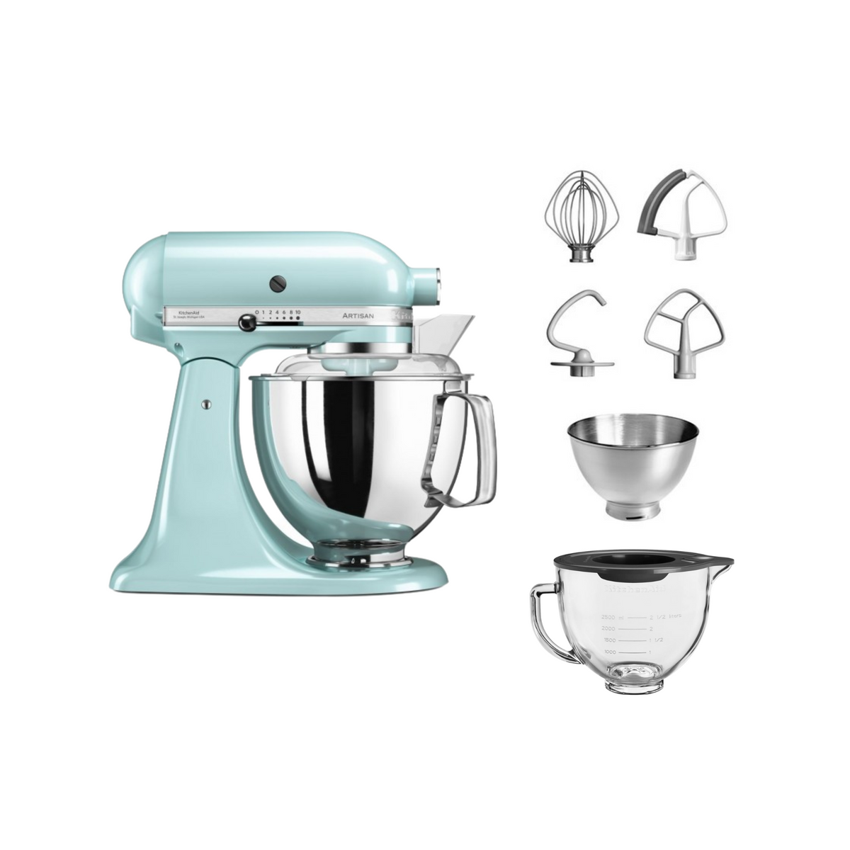 KitchenAid Artisan 5KSM175 Küchenmaschine Set 4,8 l