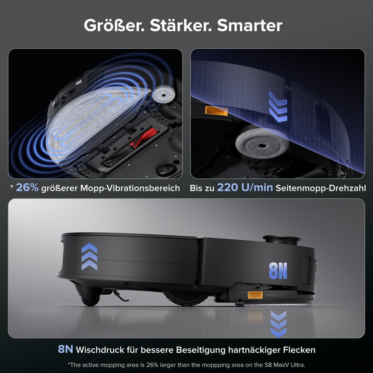 Roborock Saros 10 Saugroboter mit Dual Anti-Tangle System