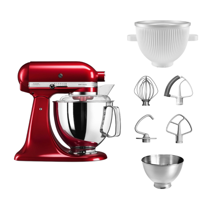 KitchenAid 4,8 L 5KSM175 Artisan Küchenmaschine Icelover mit Eiszubereiter