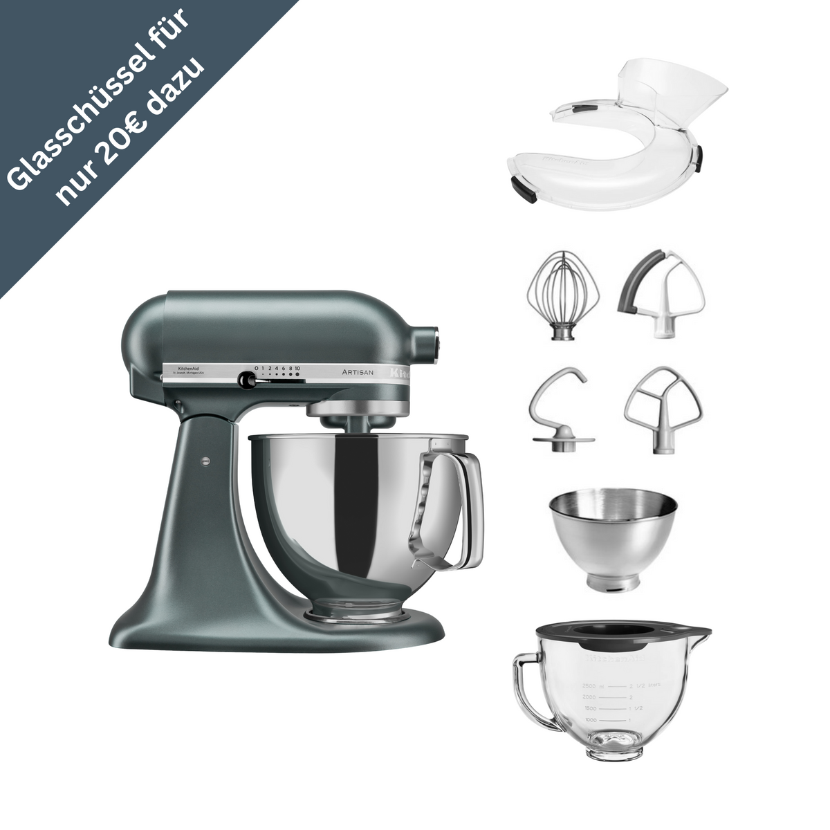 KitchenAid Artisan 5KSM175 Küchenmaschine Set 4,8 l