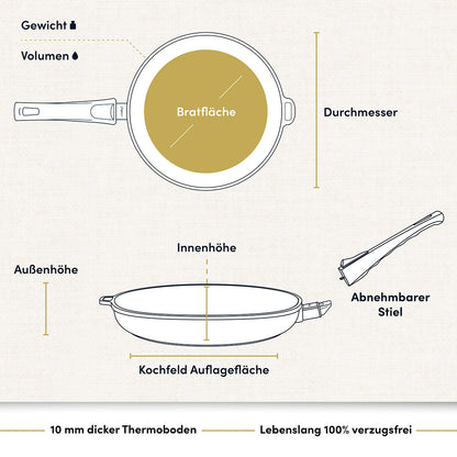 Bratpfanne Ø 20-32 cm I Deckel optional