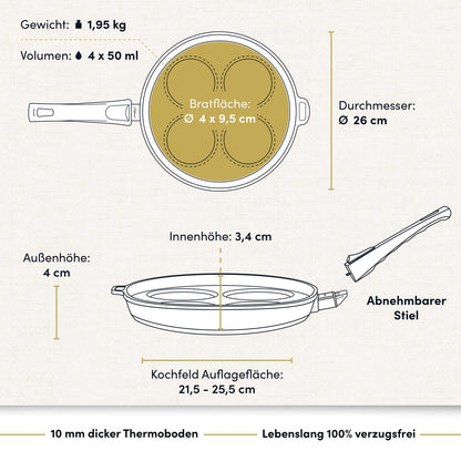 Aluguss Muldenpfanne Ø 26 cm