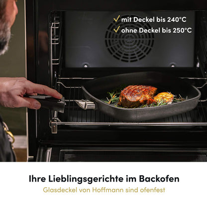 Viereckpfannen 20-28 cm I Deckel optional